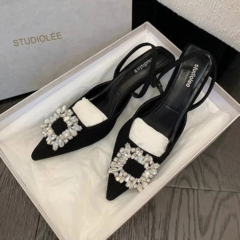 2022 New Fashion Rhinestones Sequined Banquet Designer Heels